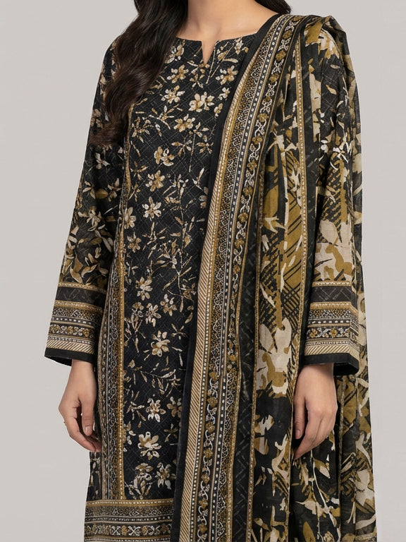 3 Piece - Printed Lawn Suit