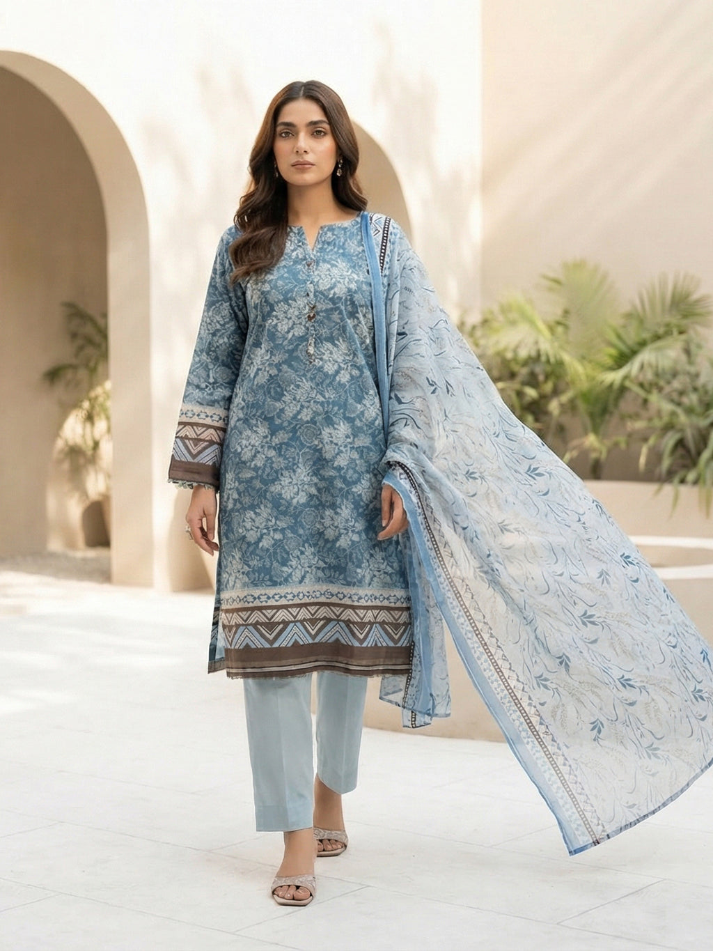 3 Piece - Printed Lawn Suit