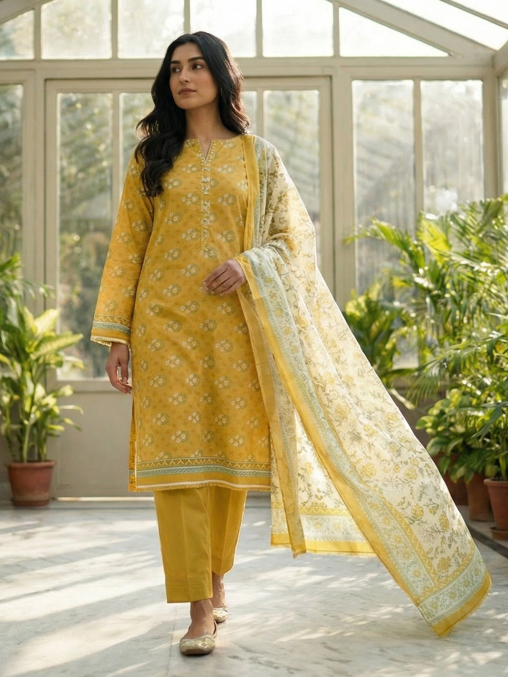 3 Piece - Printed Lawn Suit