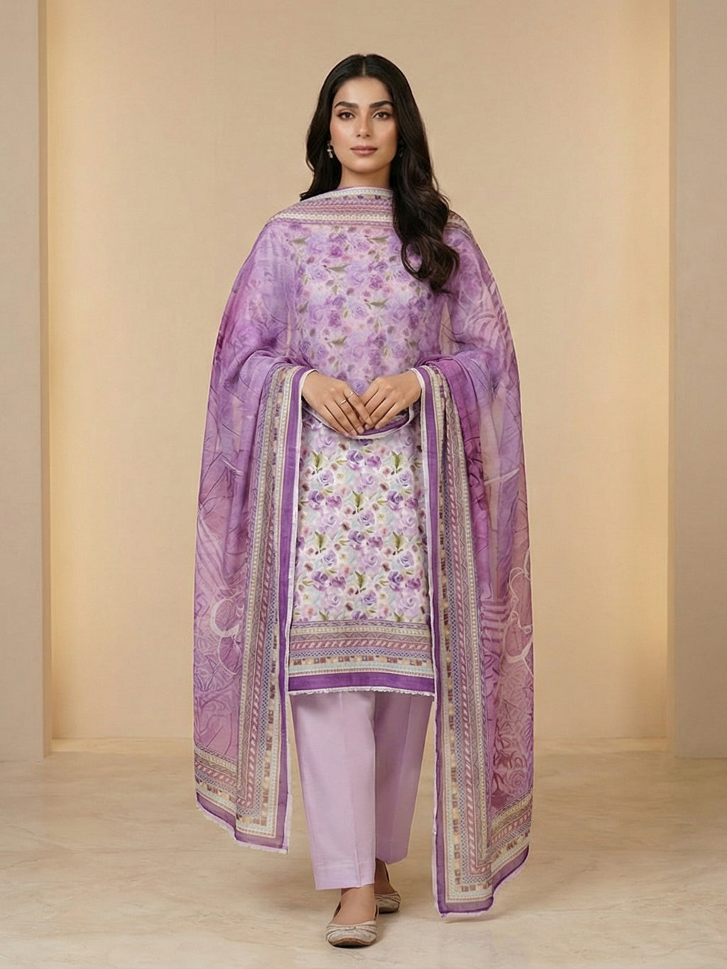 3 Piece - Printed Lawn Suit