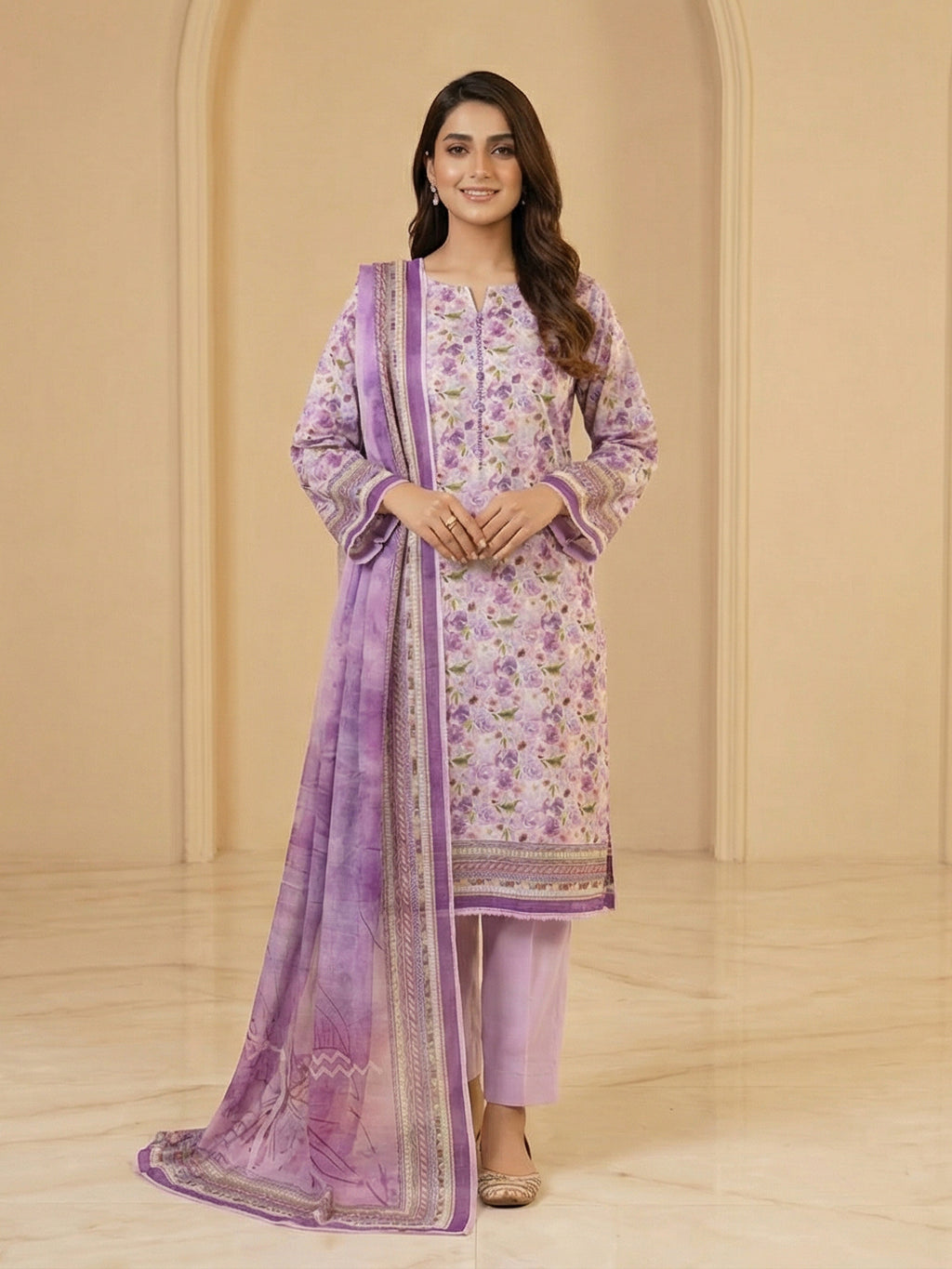 3 Piece - Printed Lawn Suit