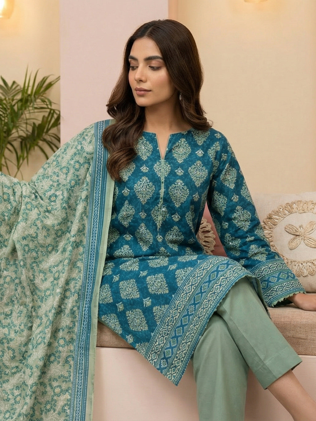 3 Piece - Printed Lawn Suit