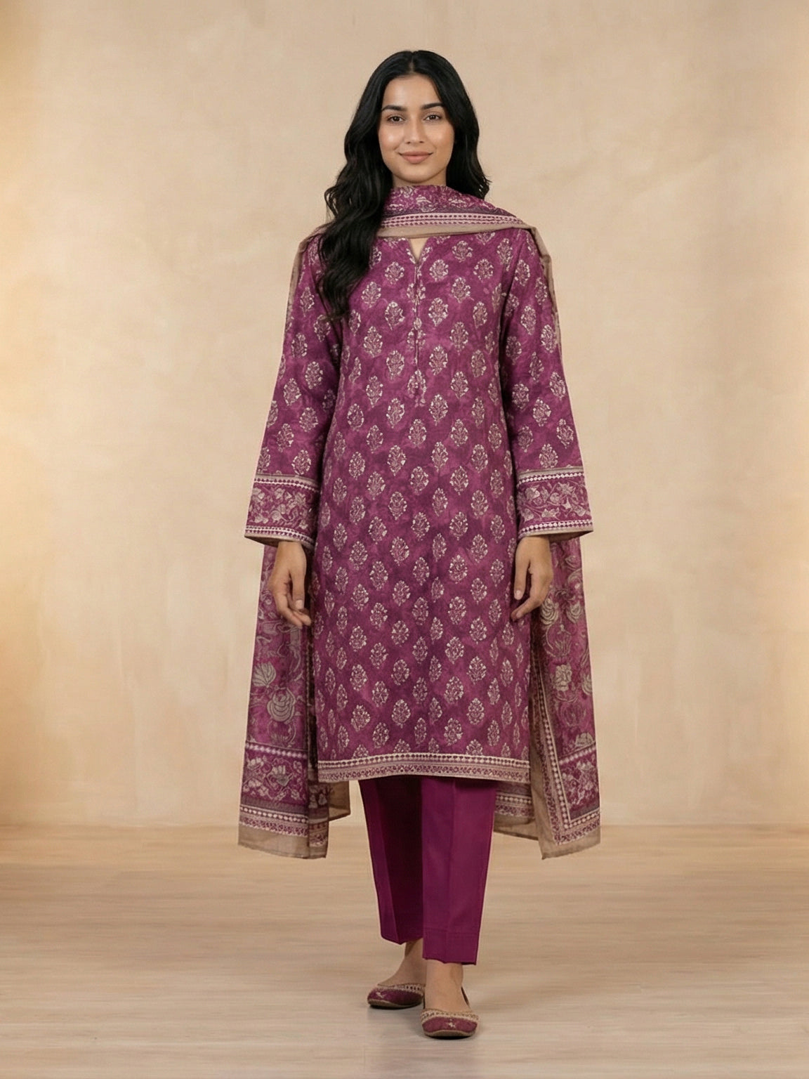 3 Piece - Printed Lawn Suit