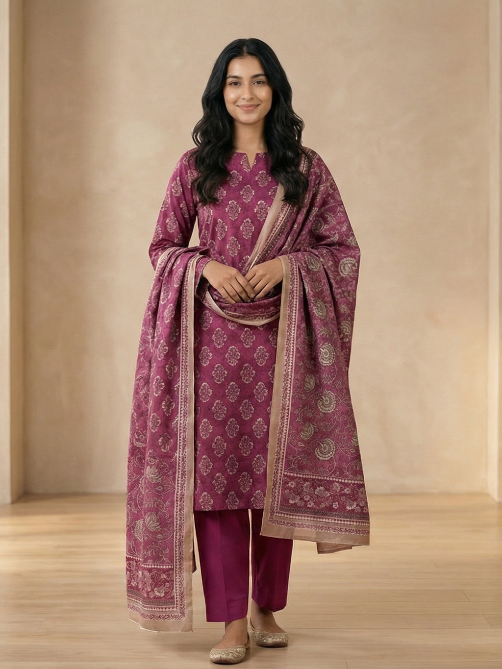 3 Piece - Printed Lawn Suit