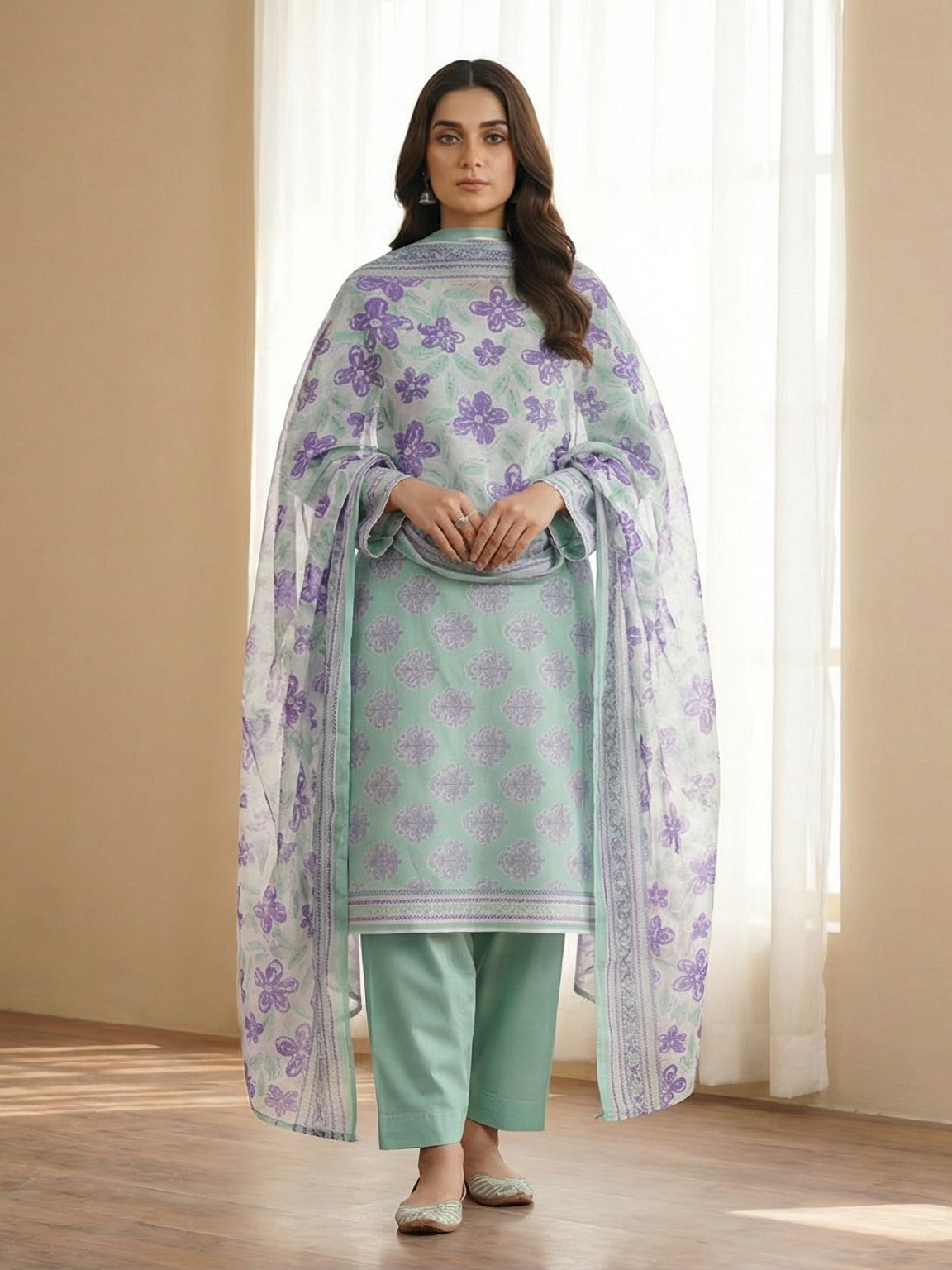 3 Piece - Printed Lawn Suit