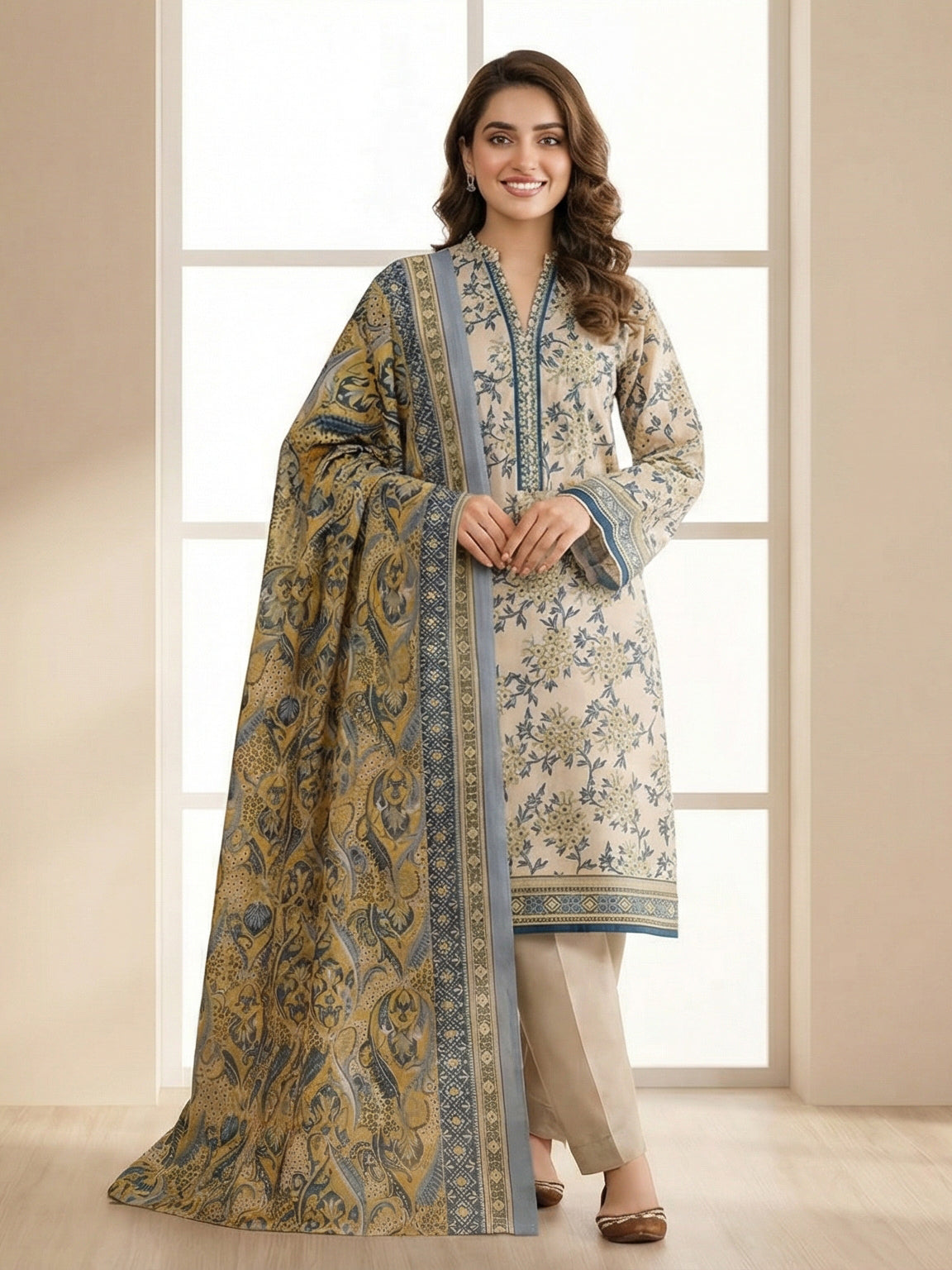 3 Piece - Printed Lawn Suit