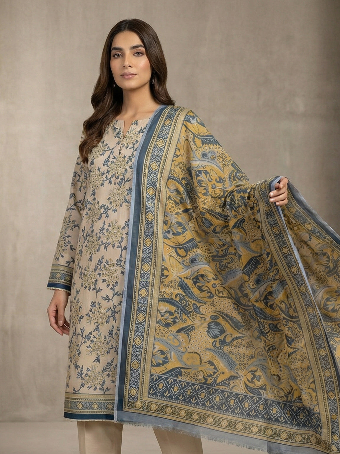 3 Piece - Printed Lawn Suit
