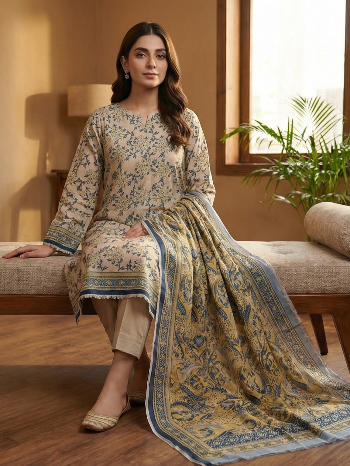 3 Piece - Printed Lawn Suit
