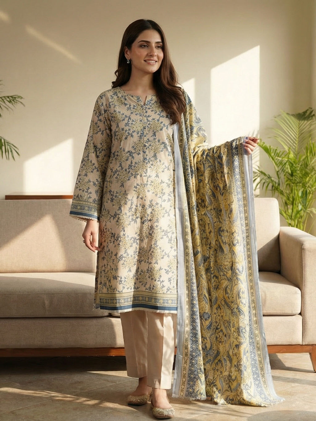 3 Piece - Printed Lawn Suit