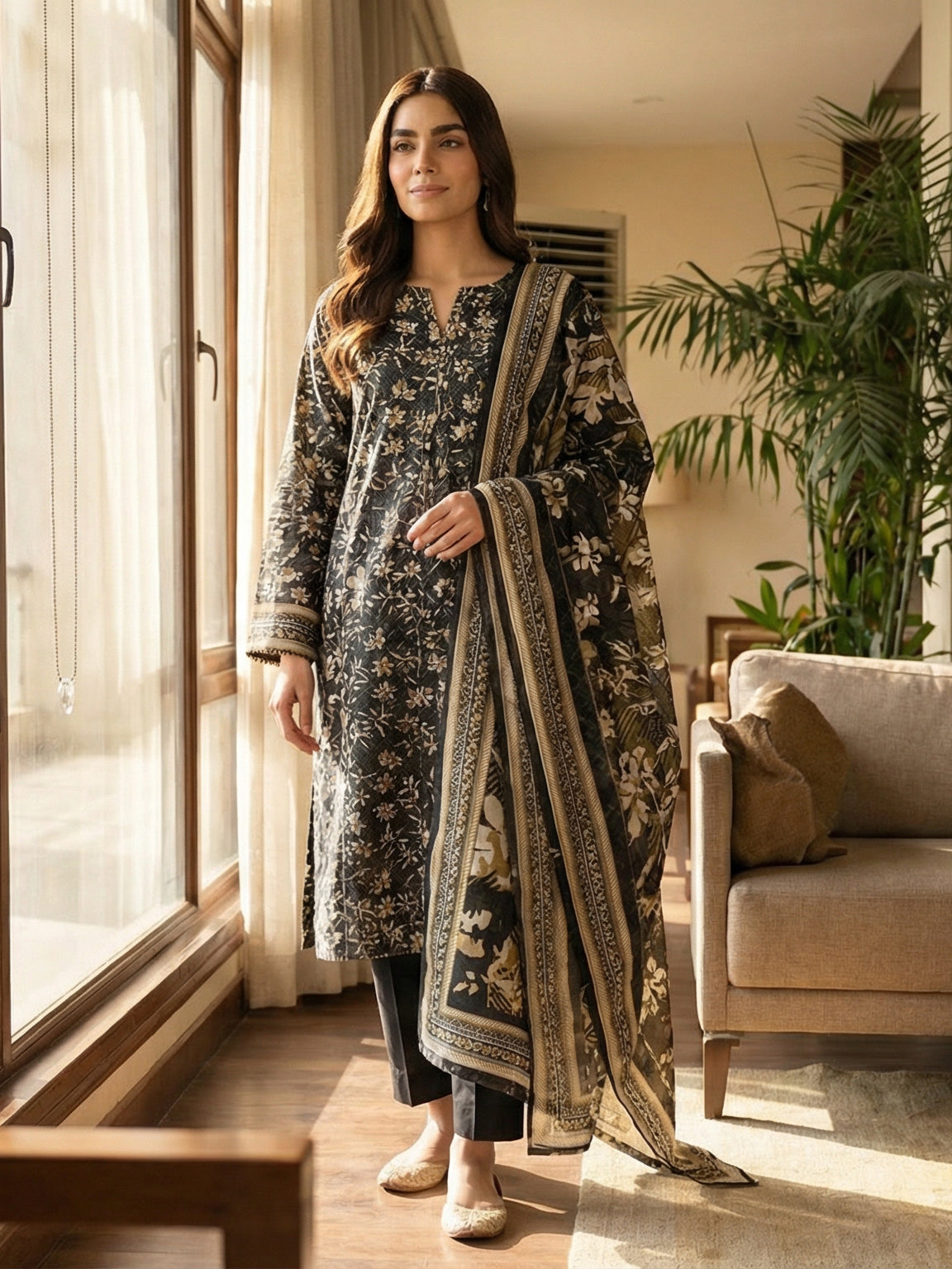 3 Piece - Printed Lawn Suit