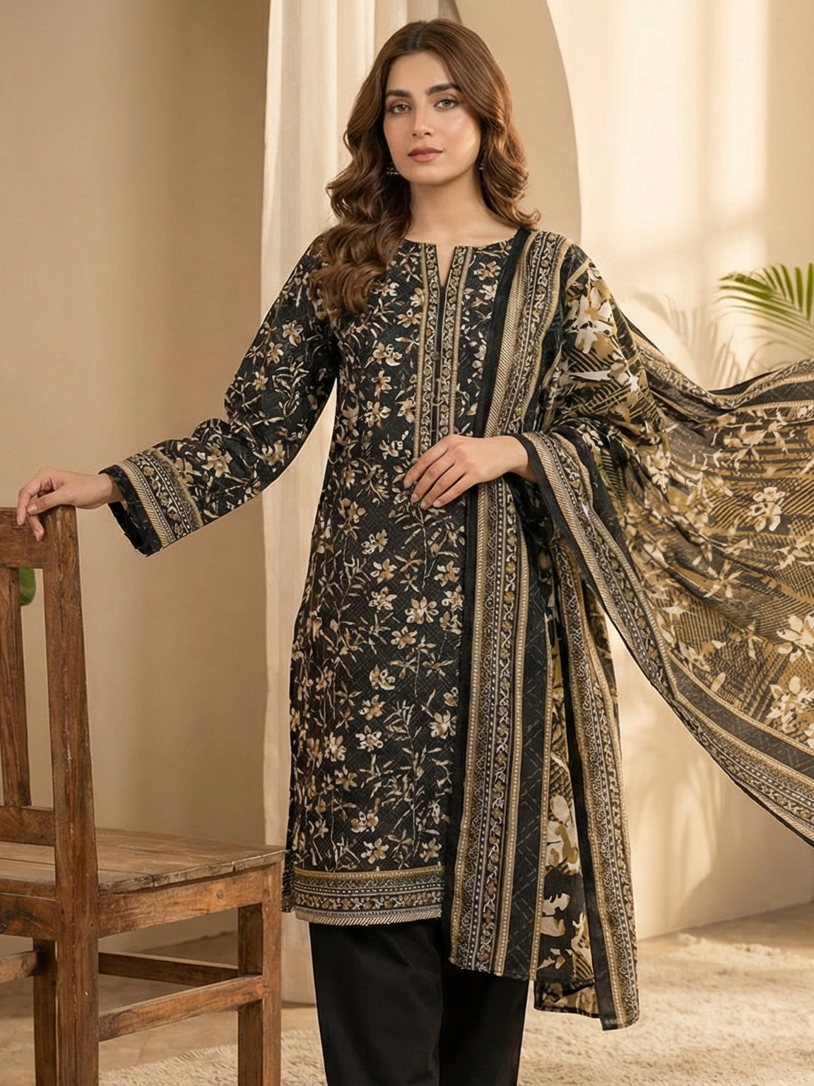 3 Piece - Printed Lawn Suit