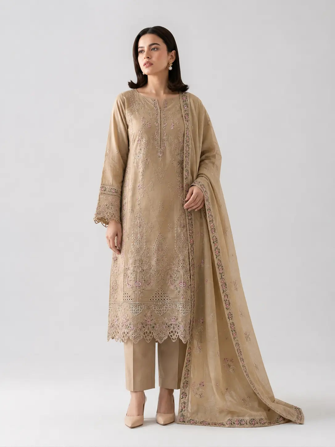 3 Piece - Embroidered Lawn Suit