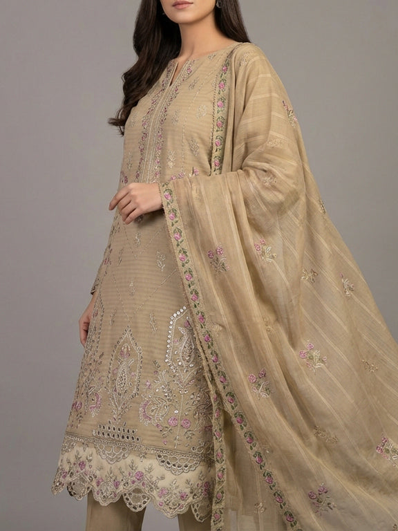 3 Piece - Embroidered Lawn Suit