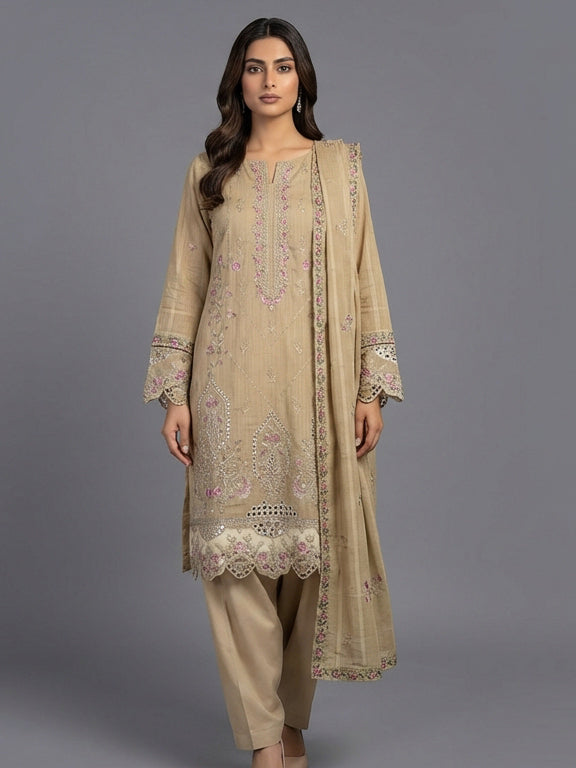 3 Piece - Embroidered Lawn Suit
