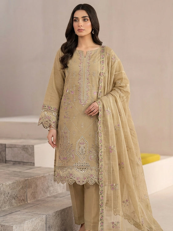 3 Piece - Embroidered Lawn Suit