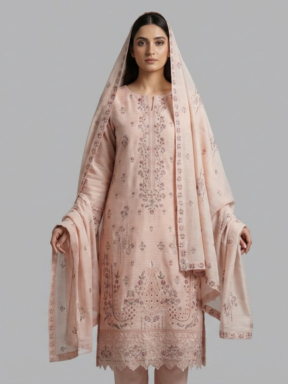 3 Piece - Embroidered Lawn Suit