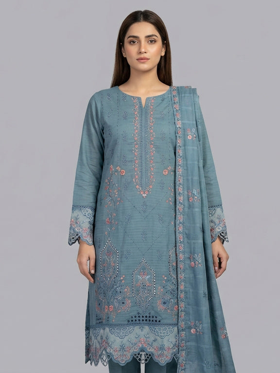 3 Piece - Embroidered Lawn Suit