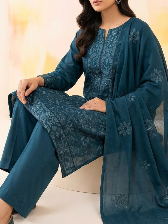 Embroidered Lawn 3 Piece