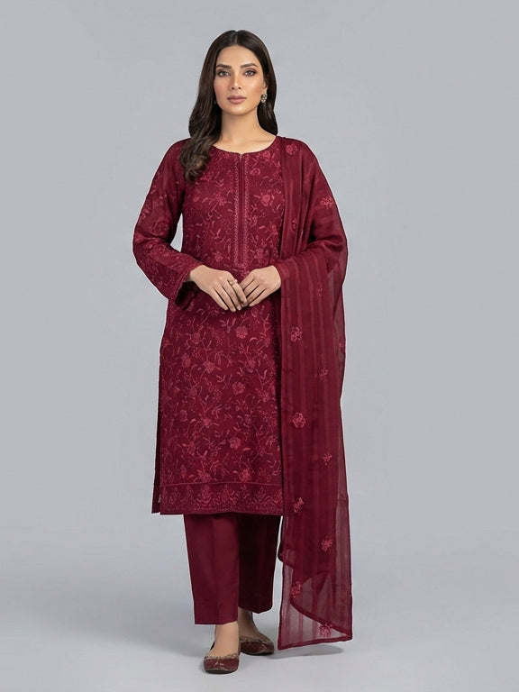 3 Piece - Embroidered Lawn Suit