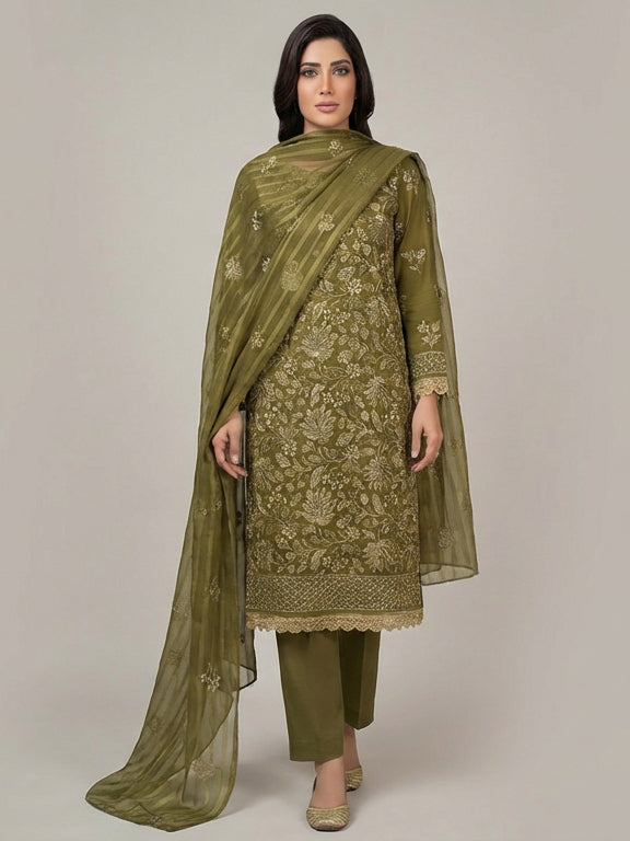 3 Piece - Embroidered Lawn Suit
