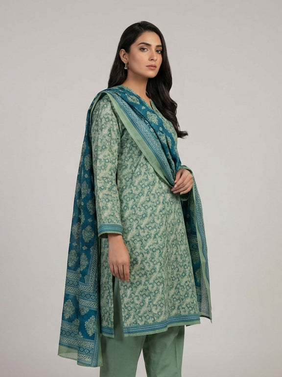 3 Piece - Printed Lawn Suit