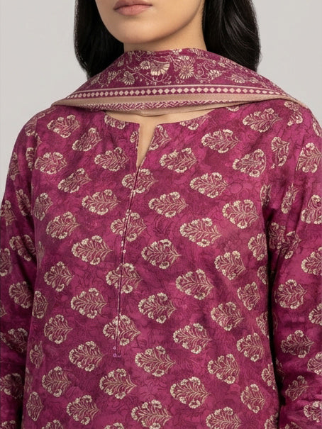 3 Piece - Printed Lawn Suit