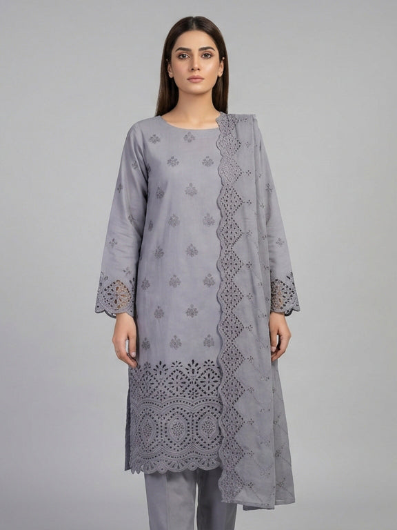 3 Piece - Embroidered Lawn Suit
