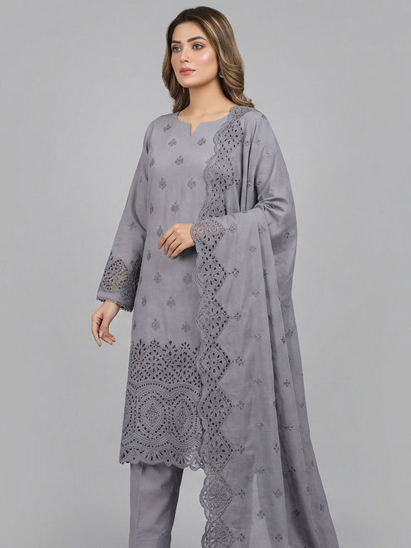 3 Piece - Embroidered Lawn Suit
