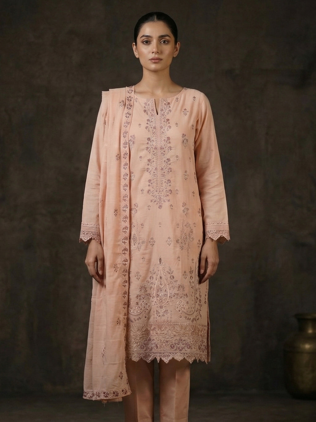 3 Piece - Embroidered Lawn Suit