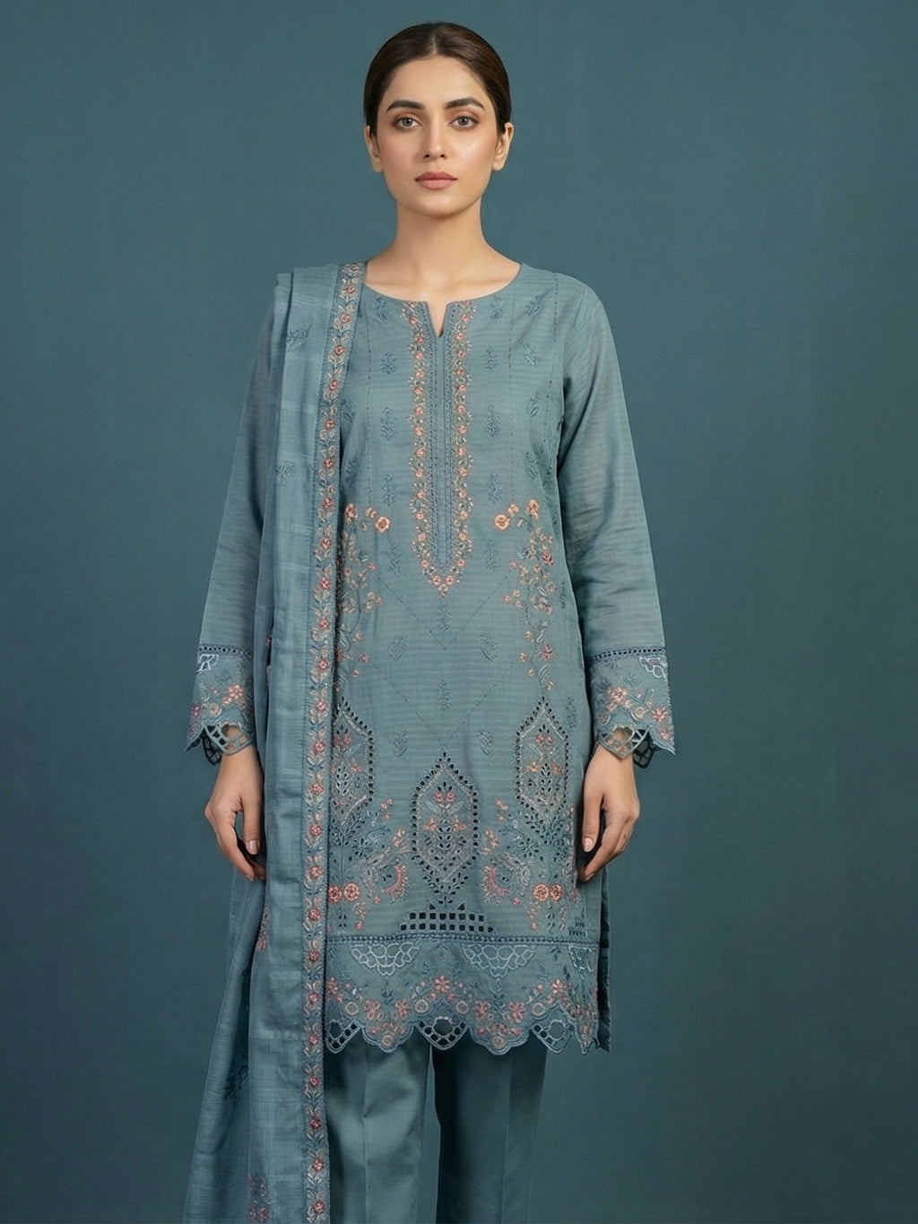 3 Piece - Embroidered Lawn Suit
