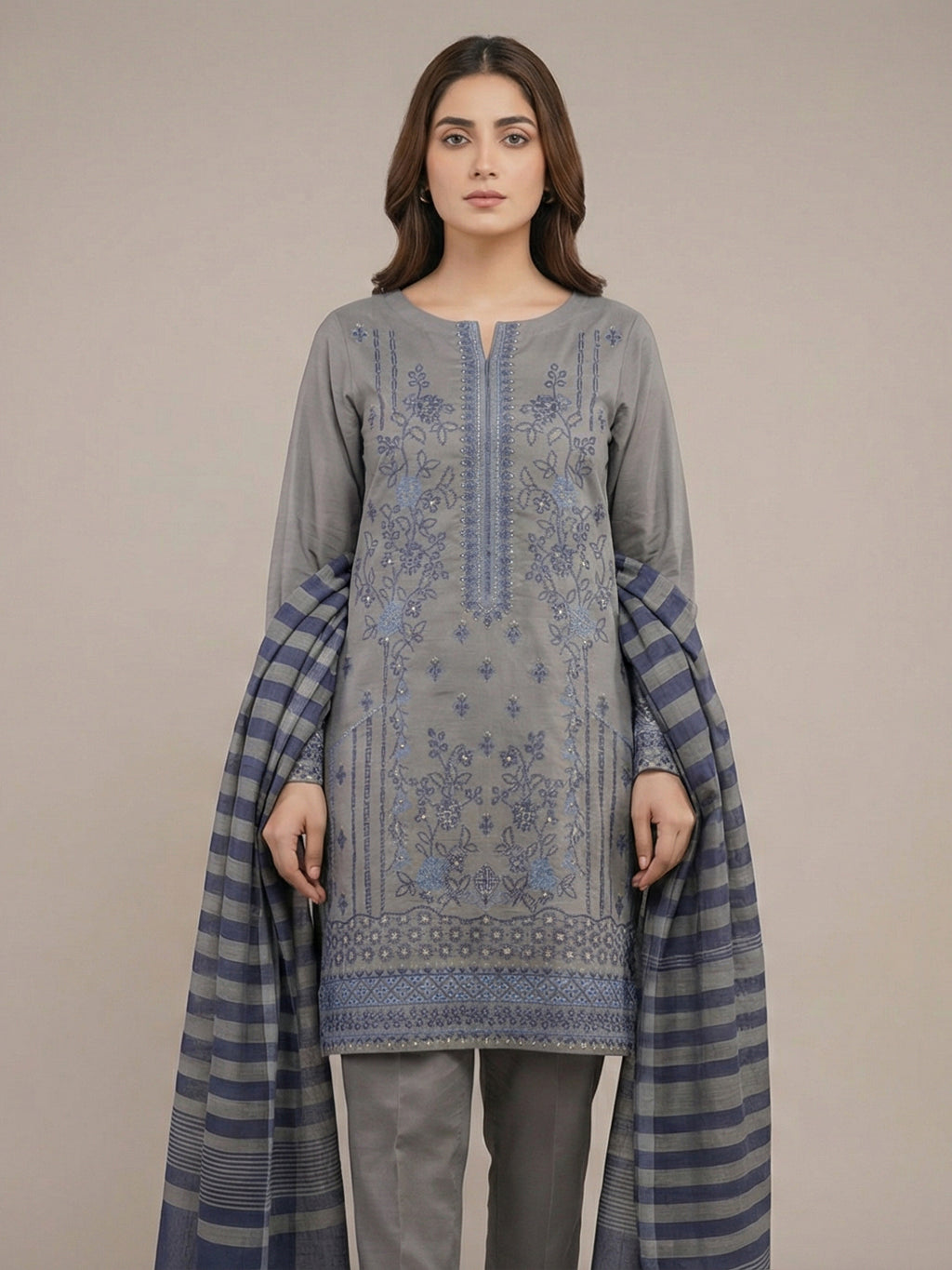3 Piece - Embroidered Lawn Suit