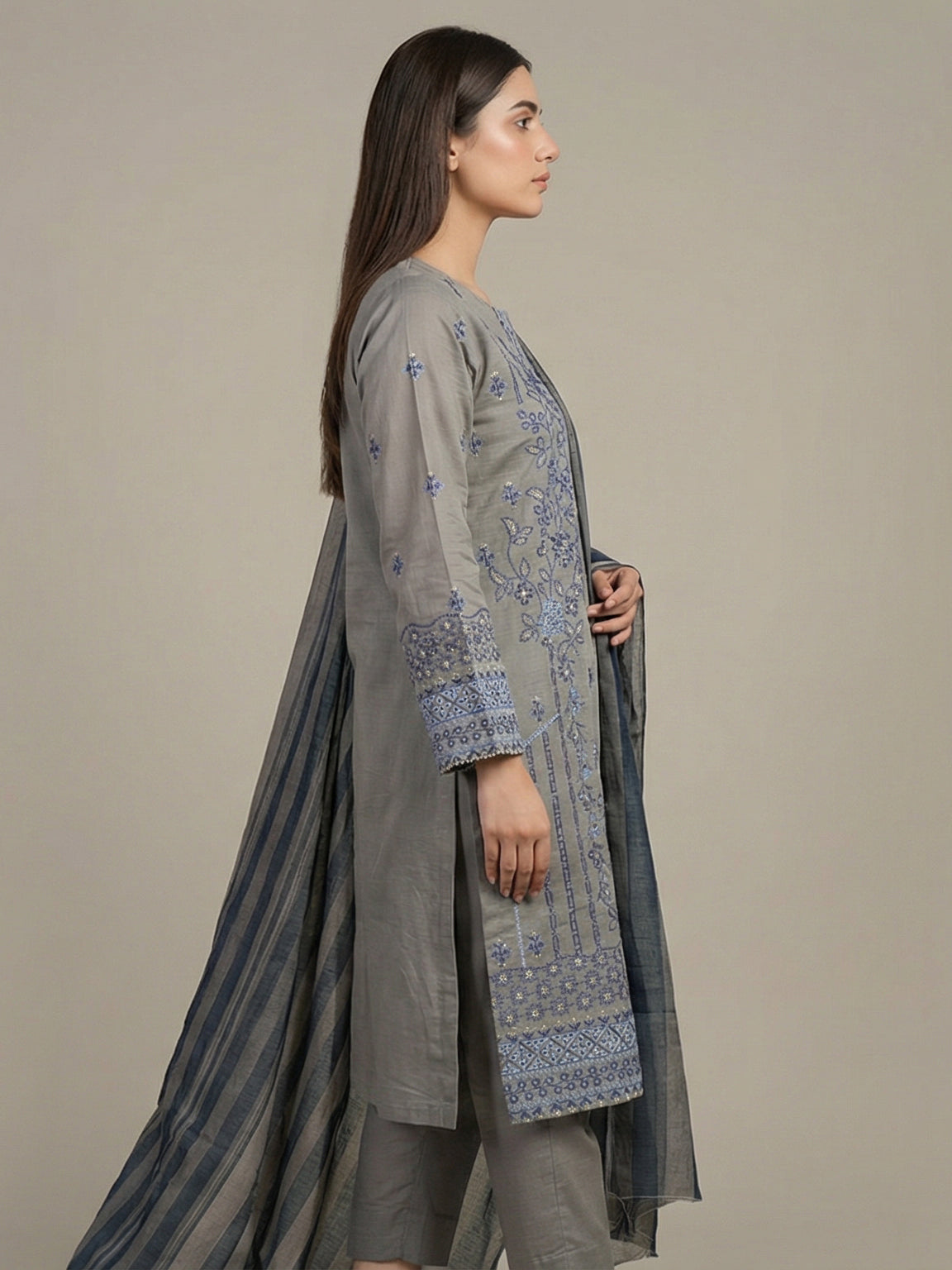 3 Piece - Embroidered Lawn Suit