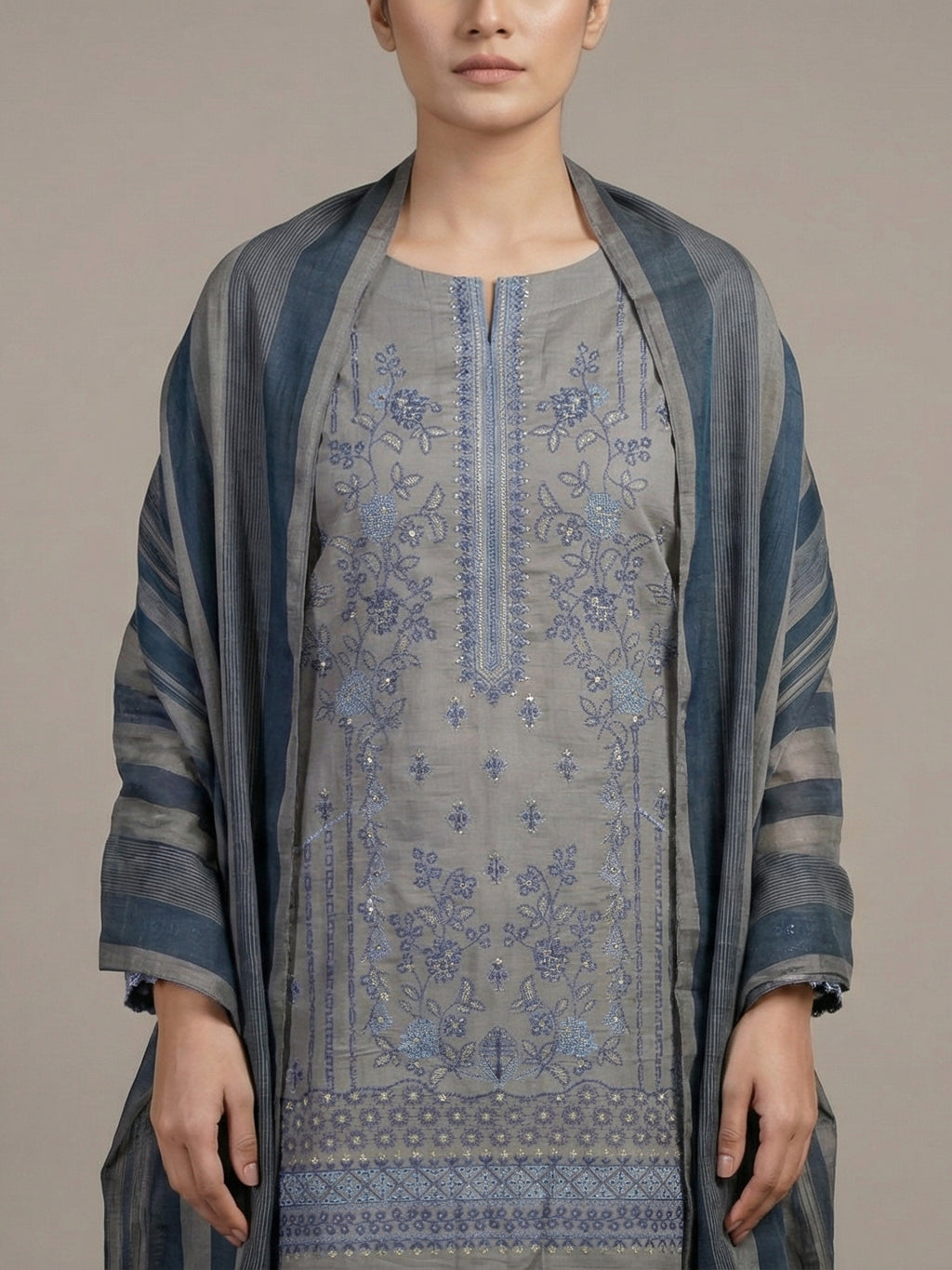 3 Piece - Embroidered Lawn Suit