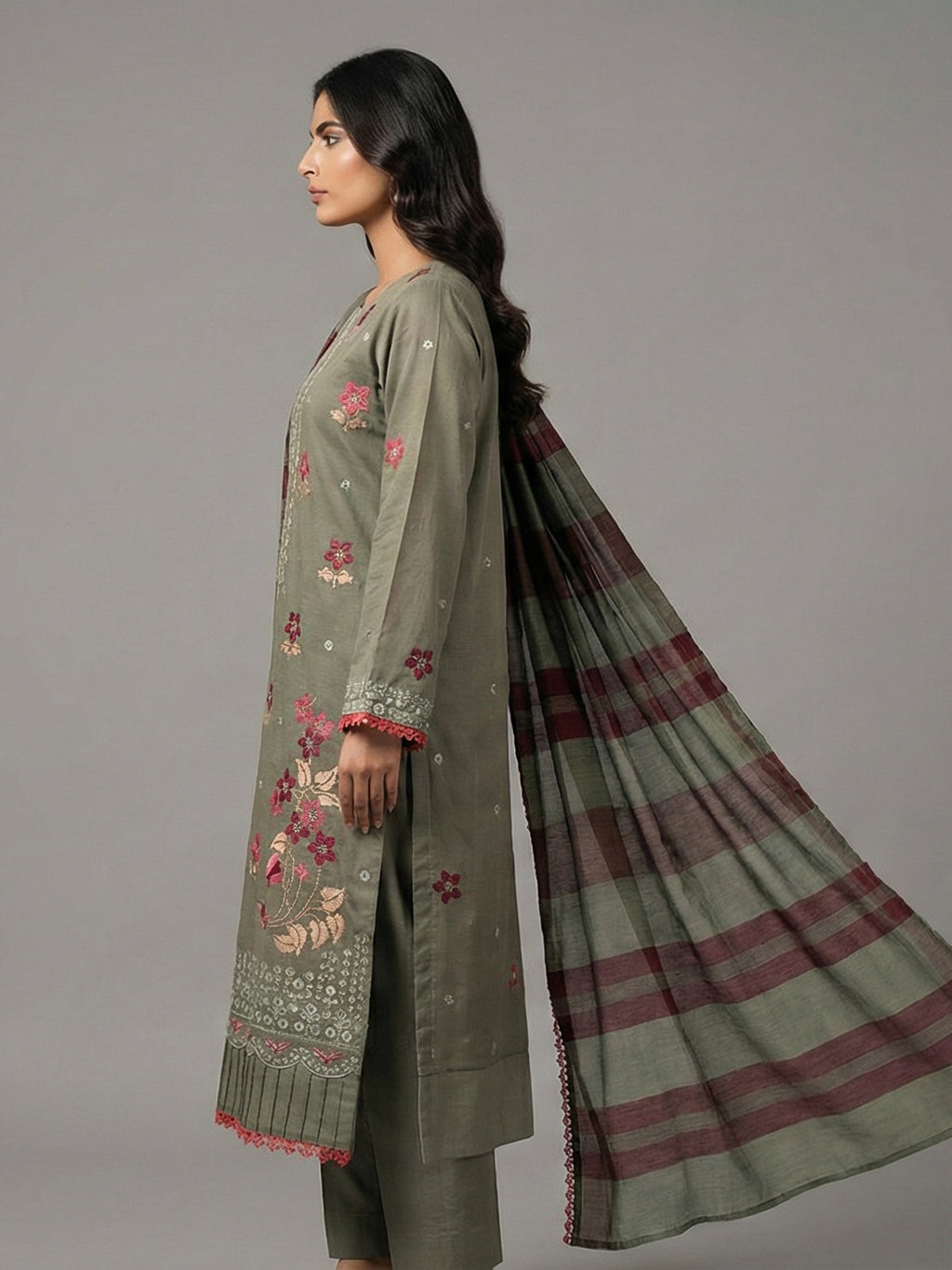 3 Piece - Embroidered Lawn Suit