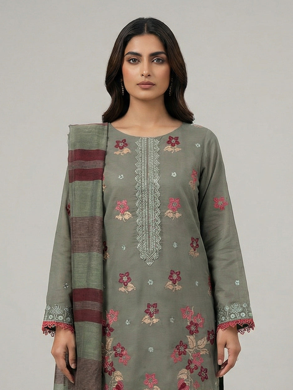 3 Piece - Embroidered Lawn Suit