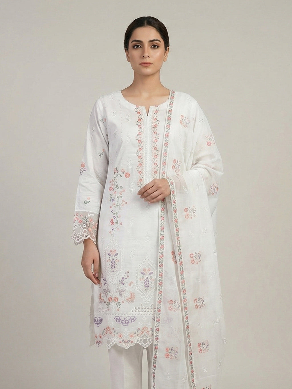 3 Piece - Embroidered Lawn Suit