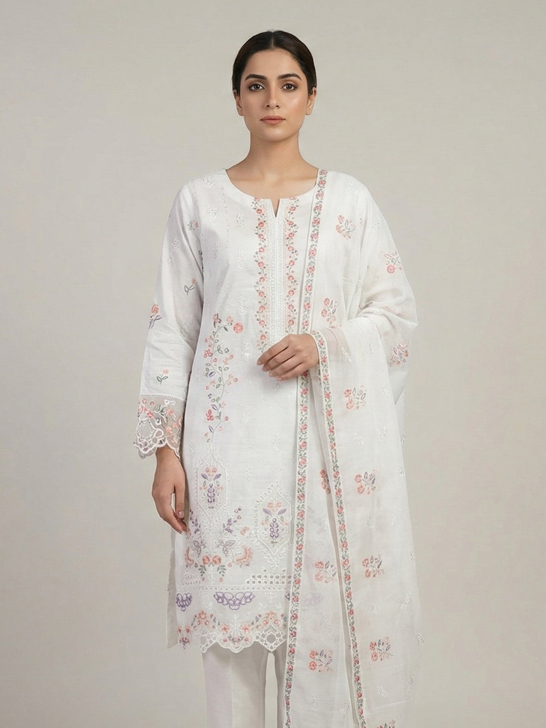 3 Piece - Embroidered Lawn Suit