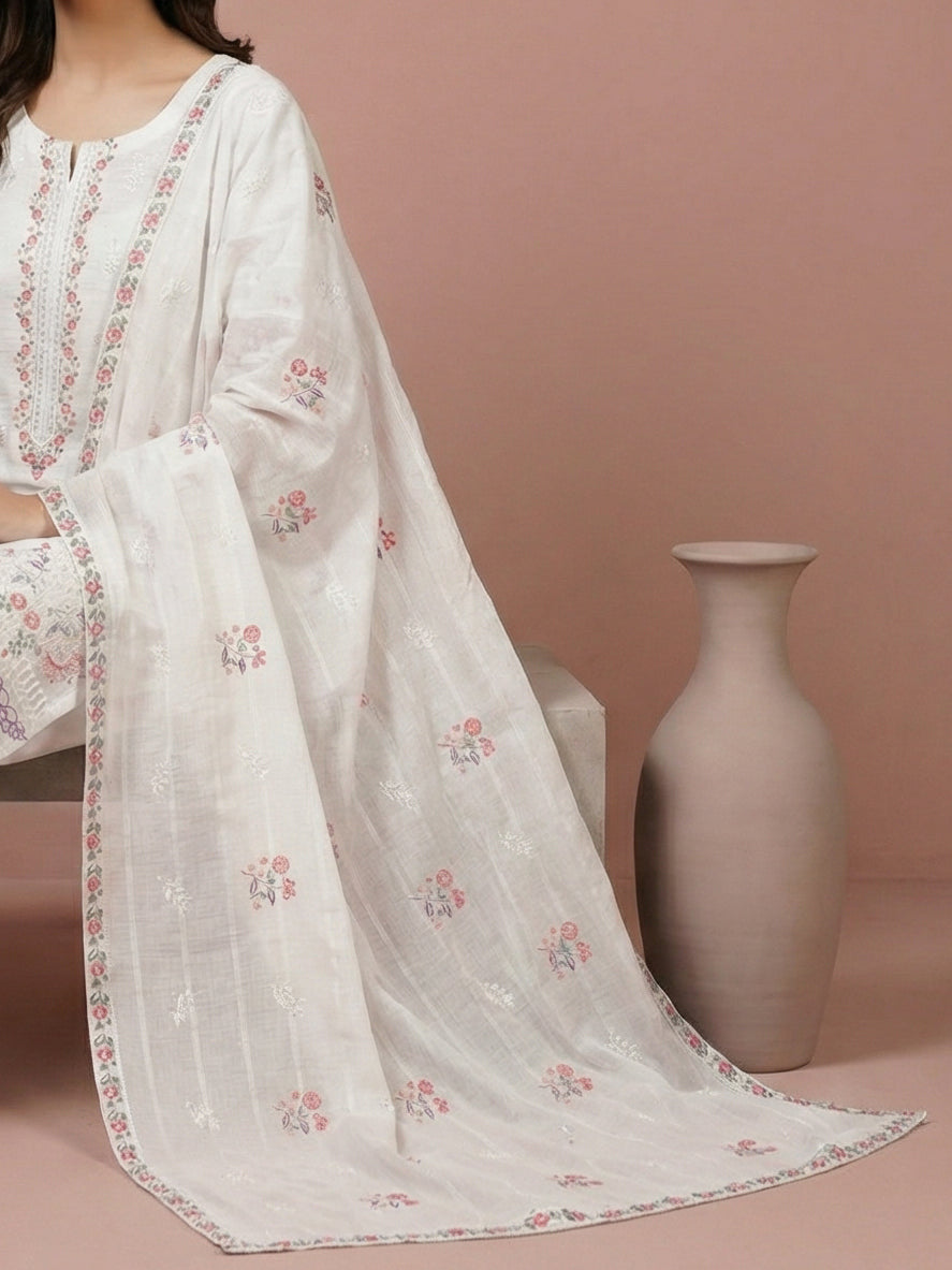 3 Piece - Embroidered Lawn Suit