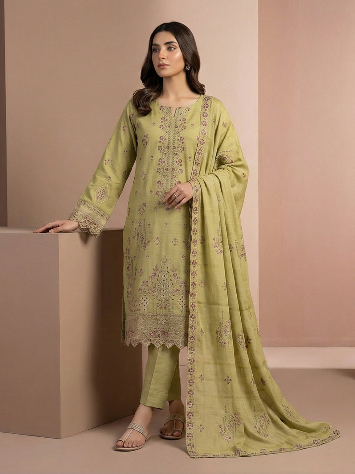 3 Piece - Embroidered Lawn Suit