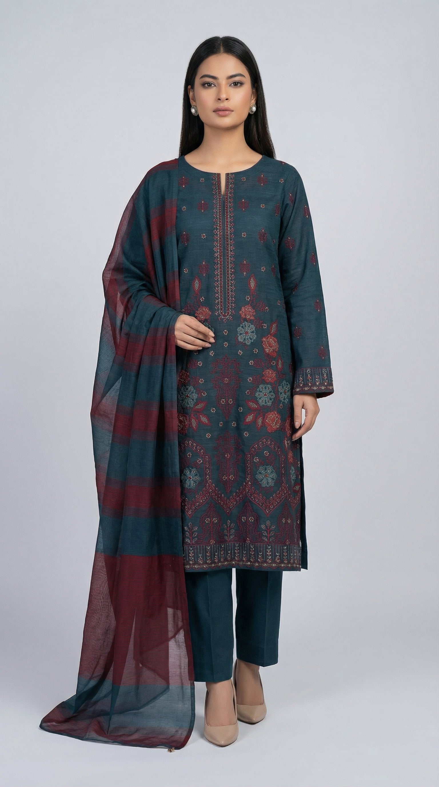 3 Piece - Embroidered Lawn Suit