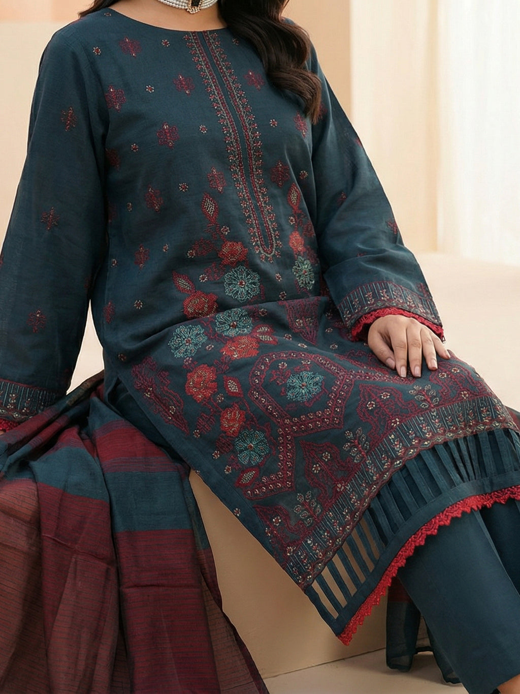 3 Piece - Embroidered Lawn Suit