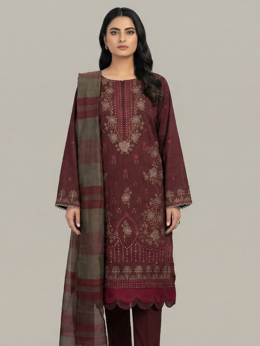 3 Piece - Embroidered Lawn Suit