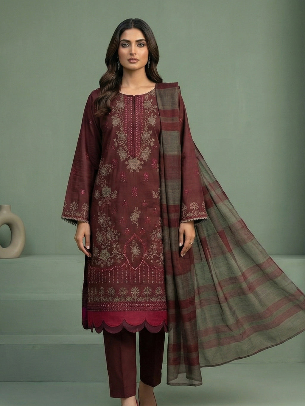 3 Piece - Embroidered Lawn Suit
