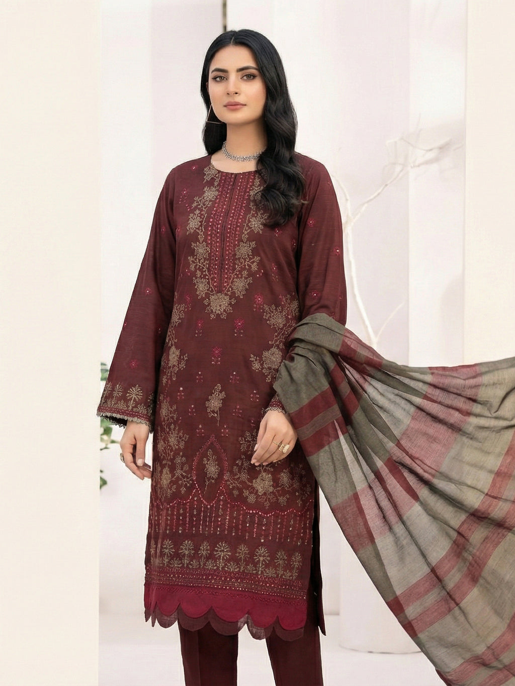 3 Piece - Embroidered Lawn Suit