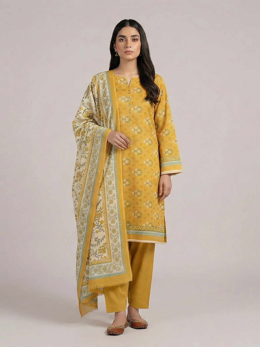 3 Piece - Printed Lawn Suit
