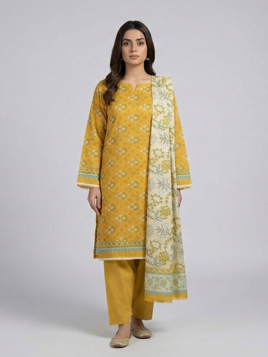 3 Piece - Printed Lawn Suit