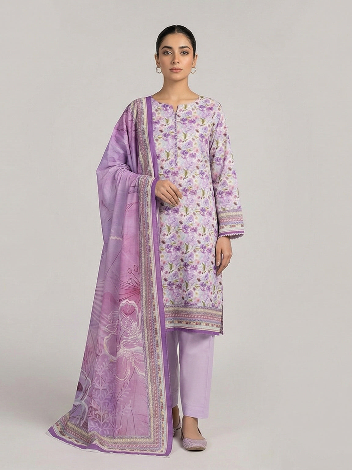 3 Piece - Printed Lawn Suit
