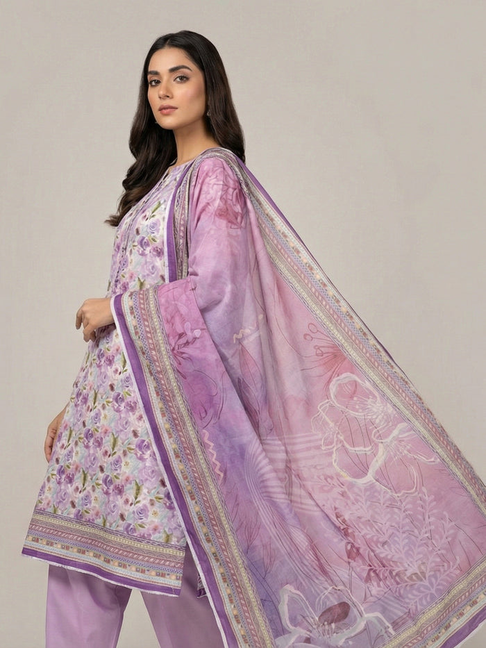 3 Piece - Printed Lawn Suit