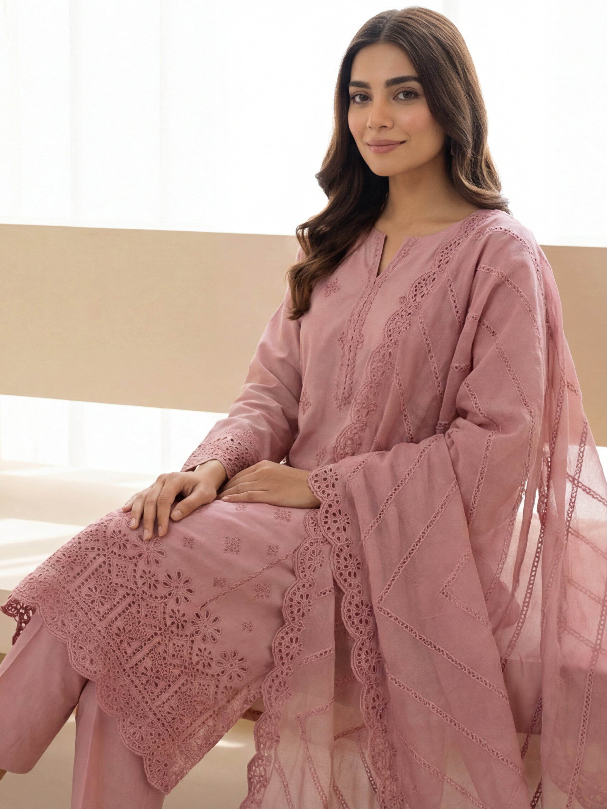 3 Piece - Embroidered Lawn Suit