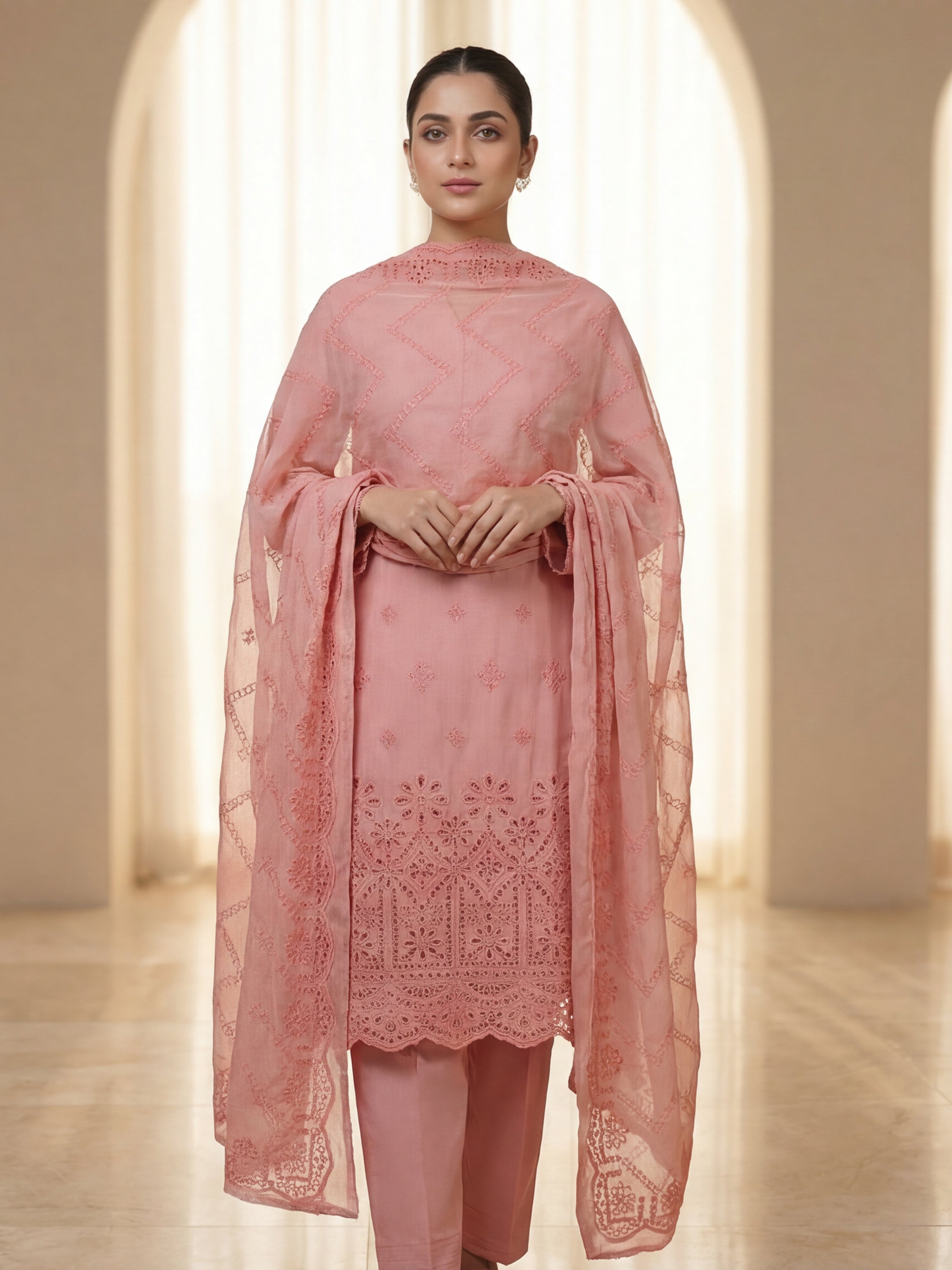 3 Piece - Embroidered Lawn Suit
